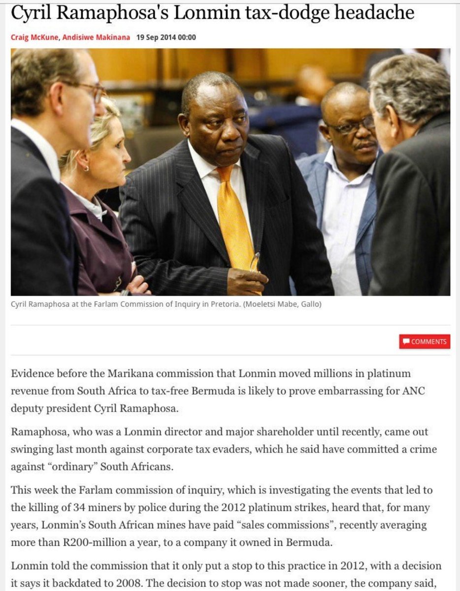 Lwandle1949's tweet photo. @IndWorldThinker In th past 25yrs,President Cyril Ramaphosa hs been a CHAIRMAN of Shanduka,MTN,LONMIN & Std Bank
Do u knw tht in past 25yrs,these companies hv been involved in #TaxEvasion?.....LOOTING SA thru #IllicitMoneyOutflows
#ZondoCommission
#StateCaptureInquiry https://t.co/y041OSnIoc