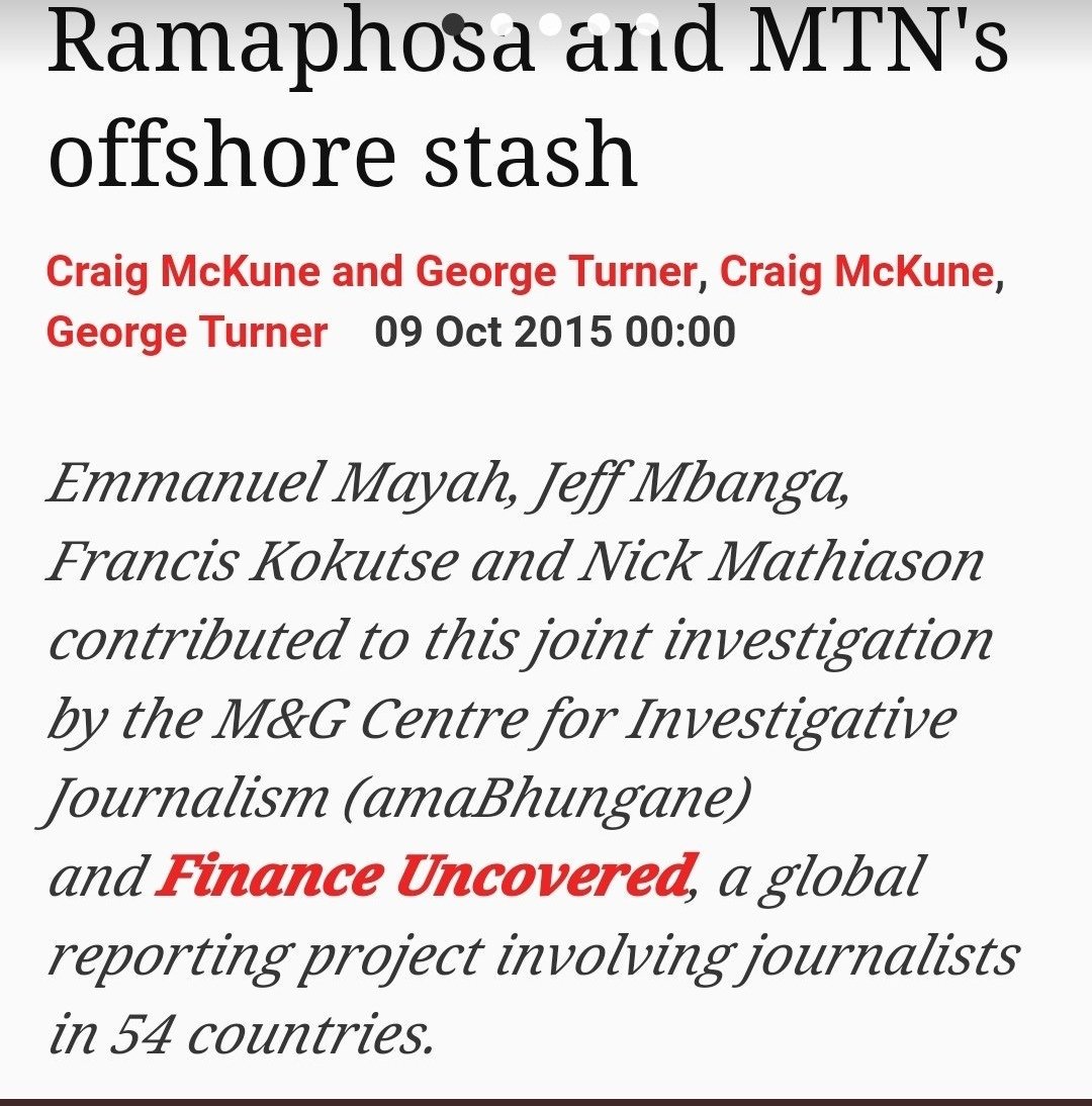 Lwandle1949's tweet photo. @IndWorldThinker In th past 25yrs,President Cyril Ramaphosa hs been a CHAIRMAN of Shanduka,MTN,LONMIN & Std Bank
Do u knw tht in past 25yrs,these companies hv been involved in #TaxEvasion?.....LOOTING SA thru #IllicitMoneyOutflows
#ZondoCommission
#StateCaptureInquiry https://t.co/y041OSnIoc