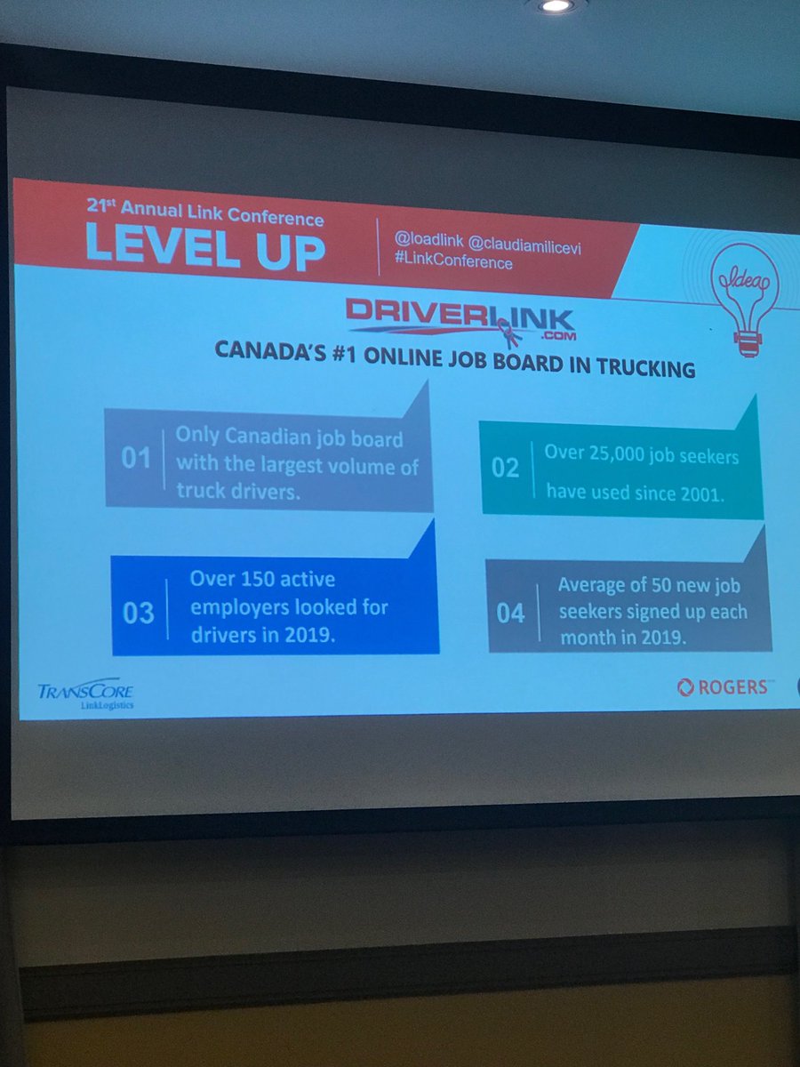 KimWRichardson's tweet image. DriverLink is the largest for hire driver board in Canada. It’s part of ⁦@loadlink⁩ - great spot to find drivers. #linkConference