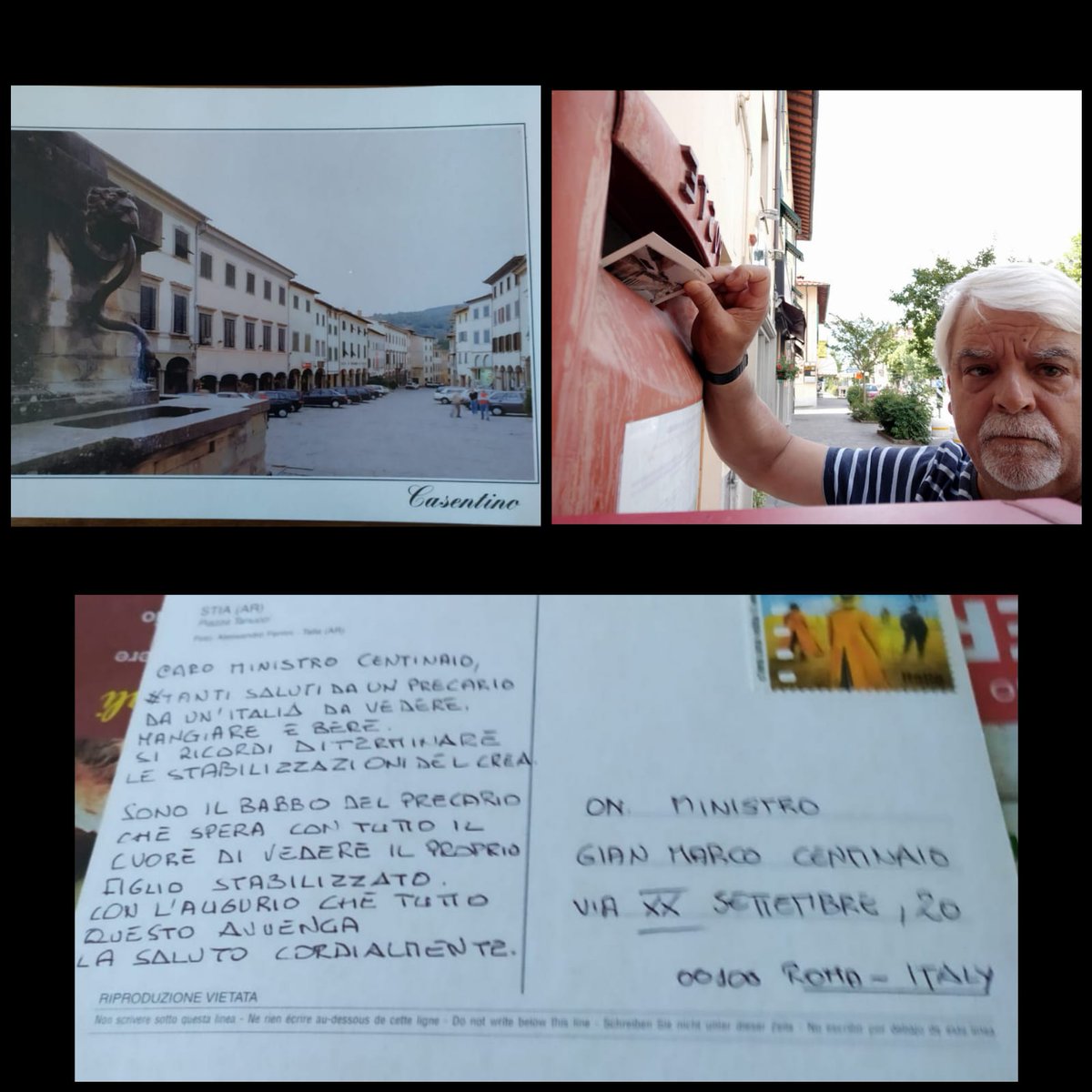 BiselliChiara's tweet photo. Caro Ministro Centinaio #tantisalutidaunprecario Da un'italia da vedere,mangiare e bere , si ricordi di terminare le stabilizzazioni al #Crea! @Coord_Precari @giamma71 @LuigiDiMaio @matteosalvinimi @Agricolae1 https://t.co/XQBH9McMrO https://t.co/gKTnwjJyUA