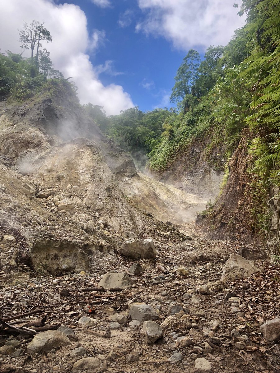 rovingreporter's tweet photo. Savo Island #volcano trek; from beach to riverbed, through forest &amp; ever warmer streams &amp; finally onto the hammam-like top, this was totally worth it. #SolomonIslands @VisitSolomons https://t.co/SMpZLymZYp