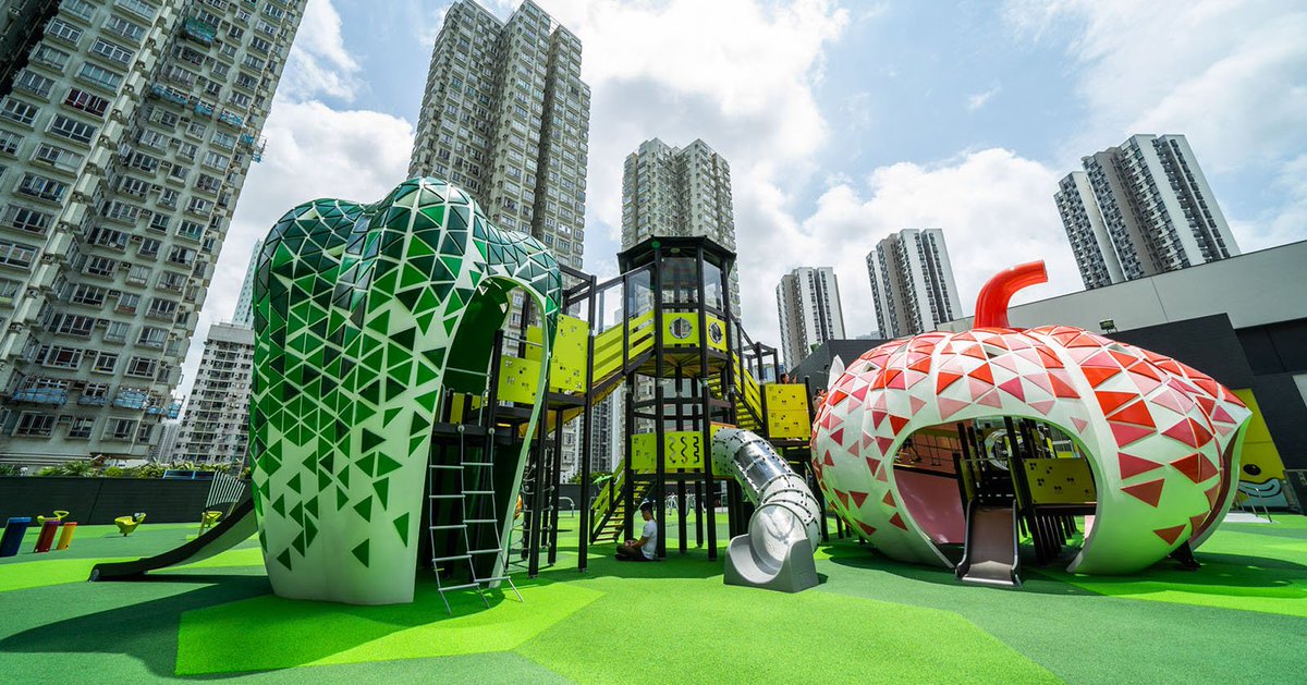 LappsetGroup's tweet photo. This breathtaking and colorful playground in the middle of skyscrapers can be found from Metroplaza, Hongkong. By combining standard Finno units with fiberglass, the big, unique vegetables were created. #designmade #playground #lappset #finno #mydesign
https://t.co/Rzj8flY0Sb https://t.co/mBZlH9bQFK