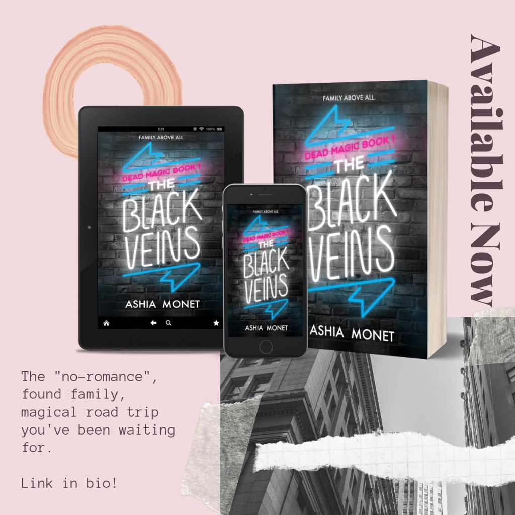 AshiaMonet's tweet image. Looking for YA without romance? Enjoy diverse found-families of magicians on road trips? Love QPOC in urban fantasy? I’ve got good news for you!

THE BLACK VEINS is available now, in paperback and ebook! Buy it here: bit.ly/2JI5Jrh or add it on Goodreads!