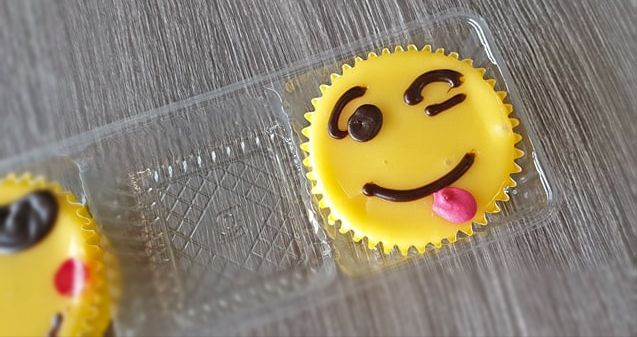 GlendalePlastic's tweet photo. We have some cakes in the office today to celebrate #emojiday, they are so good.  #foodpackaging #recyclable #fife #localbusiness https://t.co/eE4KSZjn8H