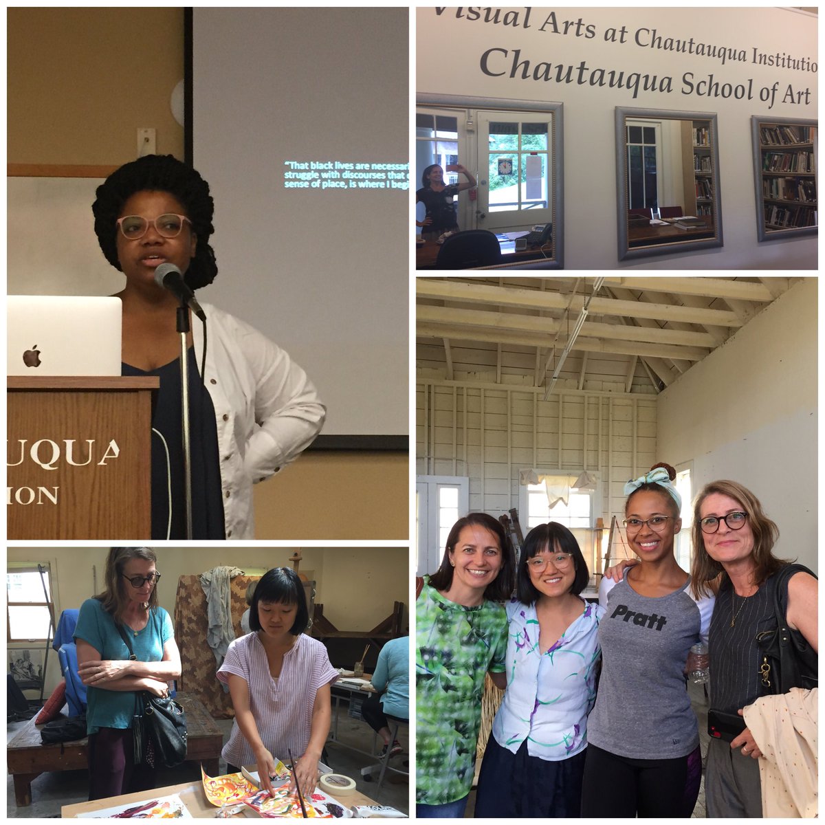 Experiencing the amazing VACI <a href="/chq/">Chautauqua Institution</a> School of Art under the powerful leadership of @LoudenStudio. Wonderful to meet emerging artist students, faculty @hragv @tbonesimone,  Yasmeen Siddiqui, Pratt/VACI <a href="/CtlPratt/">Pratt CTL</a> <a href="/PrattFineArt/">PrattFineArts</a> Fellow Connie Fu and more! #collaboration #openness