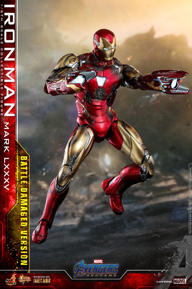 The @hottoysofficial Iron Man Mark 85 (Battle Damaged Version