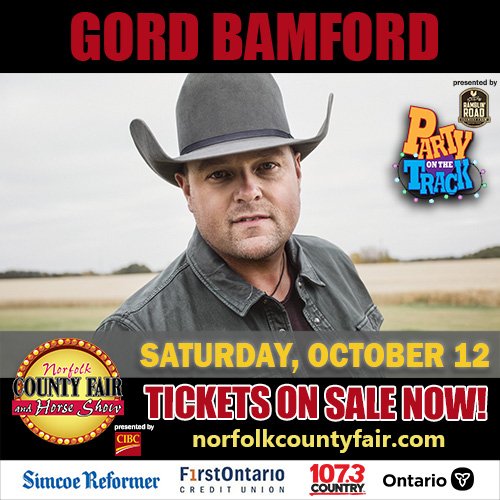 Now on sale! <a href="/gordbamford/">Gord Bamford</a> tickets for Saturday, Oct 12 in our Grandstand. Gord is back for another great time! Exclusive access to #PartyOnTheTrack #NCF2019