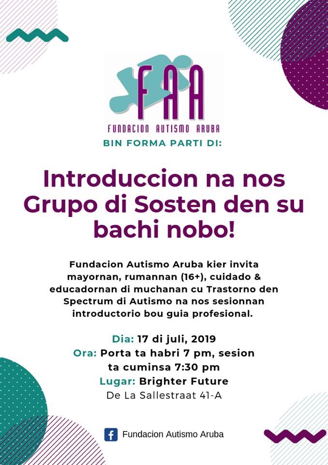 KarolinaSpan's tweet image. If you know someone in Aruba who could benefit from this support group, share this with them! 🧩💙 #Autism #AutismAwareness #AutismSupportGroup @AlyshaBoekhoudt
