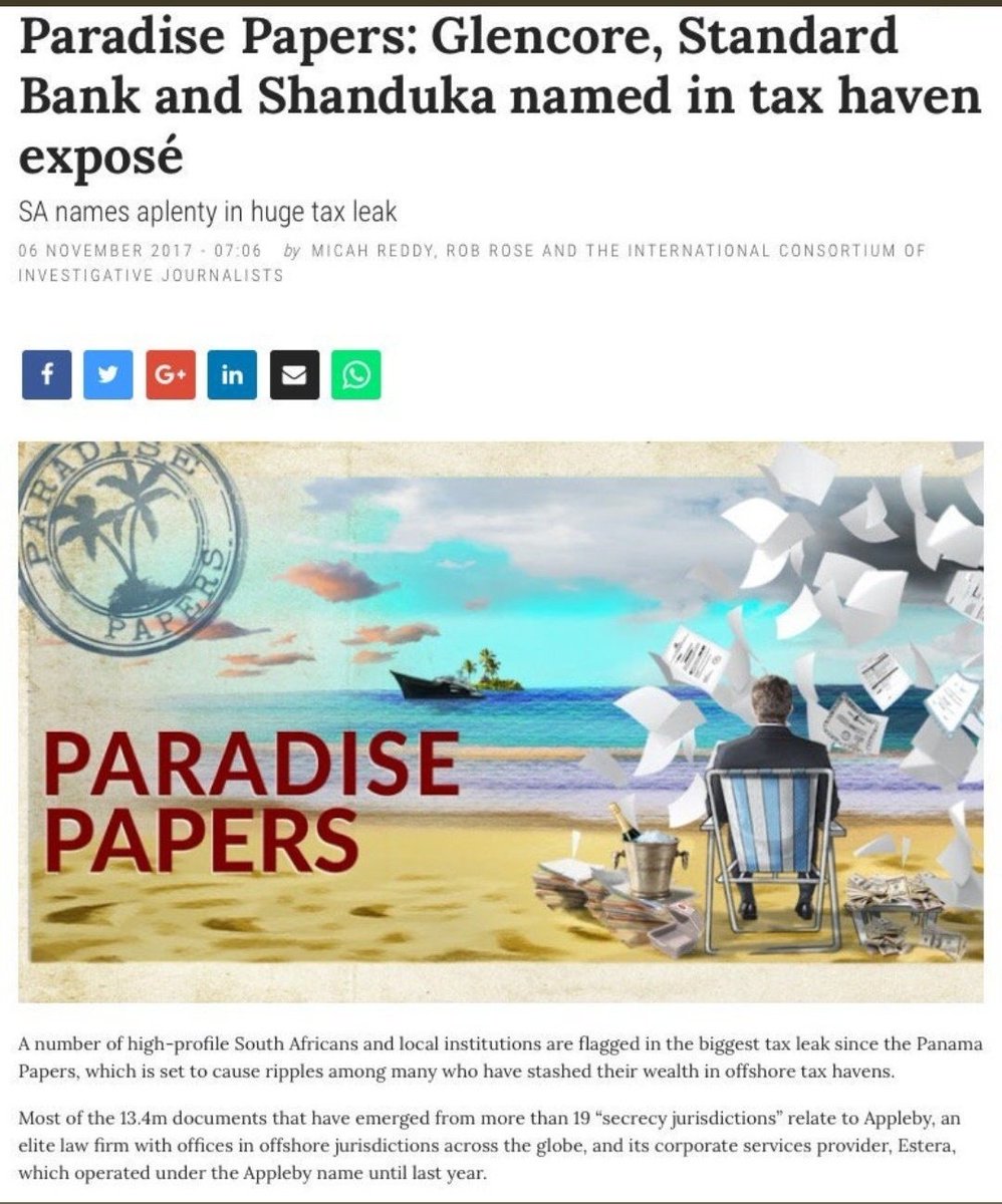 Lwandle1949's tweet photo. @IndWorldThinker Glencore to cut down on tax-haven subsidiaries as scrutiny grows!
South Africa hs lost BILLIONS thru #IllicitFinancialOutflows yt there's no Parliamentary inquiry & no marches!
Do u knw tht Glencore & Shanduka r business partners?
#ZumaTestifies https://t.co/4B7WlHtFOG