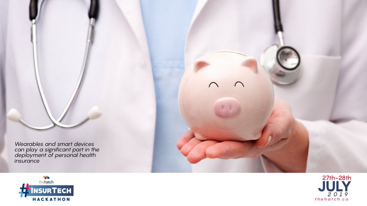 thehatchilab's tweet photo. Wearables and smart devices can play  a significant part in the deployment of personal health insurance. However adoption of these devices and access of so much personal data brings concern about the issue of privacy.

#thehatch #InsurTechHackathon | July 27th - 28th 2019 https://t.co/HOyEoNG0Nw