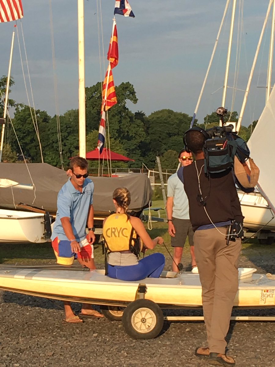 CooperRiverYC's tweet photo. Thank you to @KelseyFabian and @phl17 for stopping by this morning to #learntosail with us! Hope to see you on the beautiful #cooperriver again soon! @camdencountynj #sailing #sailboats #summerfun @collingswood https://t.co/C4tQ3IiT5j