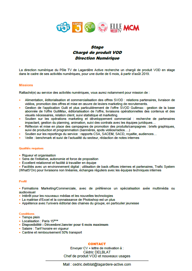 DelBlaBla's tweet photo. Hello hello ! Cher Twitter je suis toujours à la recherche d'un(e) #happystagiaire pour août/septembre ! Viens partager ma passion pour la #SVOD le #marketing la #communication et la #gestiondeproduit. Retweets HAUTEMENT appréciés :-) #medias #audiovisuel #video https://t.co/SValduYzkG
