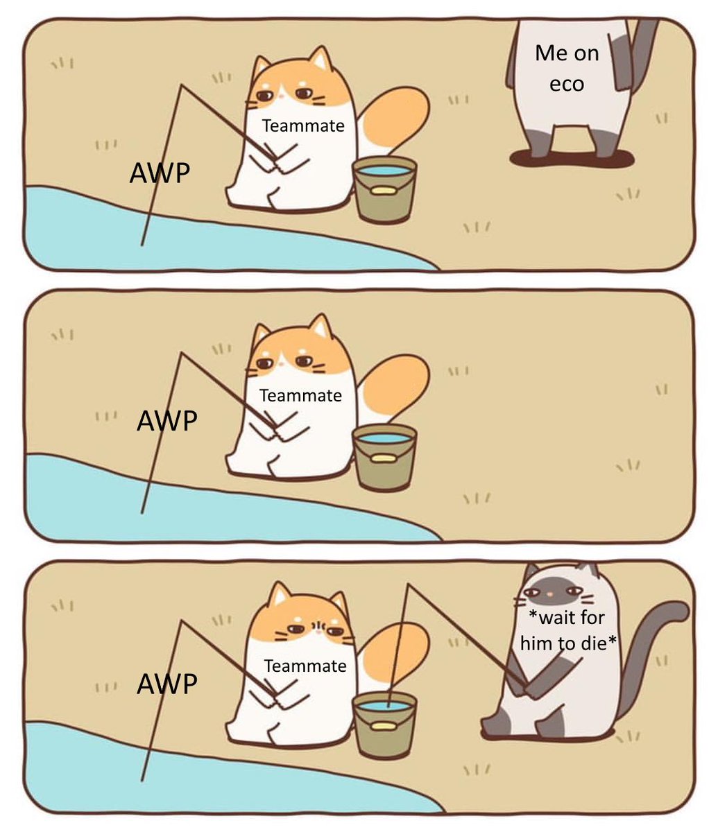 🤣 The perks of being on eco when your silly teammate force buys an AWP