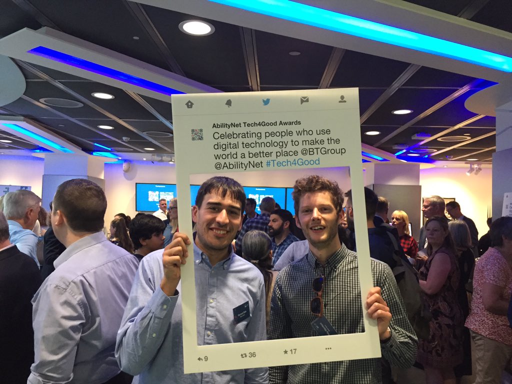 phil_merrifield's tweet photo. Honoured to be runner up at the #Tech4GoodAwards for #AgeingSocietyAward. Congrats to Safe and sound the deserving winners! #maybenexttime @madeopenltd https://t.co/F2YYSzWTdW