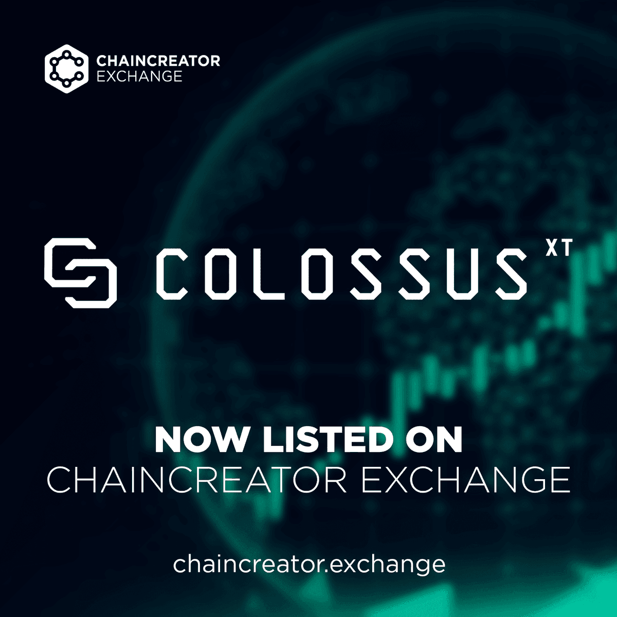 CHAINCREATOR's tweet photo. We are pleased to announce the new listing of @ColossusCoinXT on the CHAINCREATOR Exchange!
To read the full article visit https://t.co/JAGTIacbVF
#ColossusXT #CHAINCREATOR #Exchange #crypto https://t.co/arpDkUX65v
