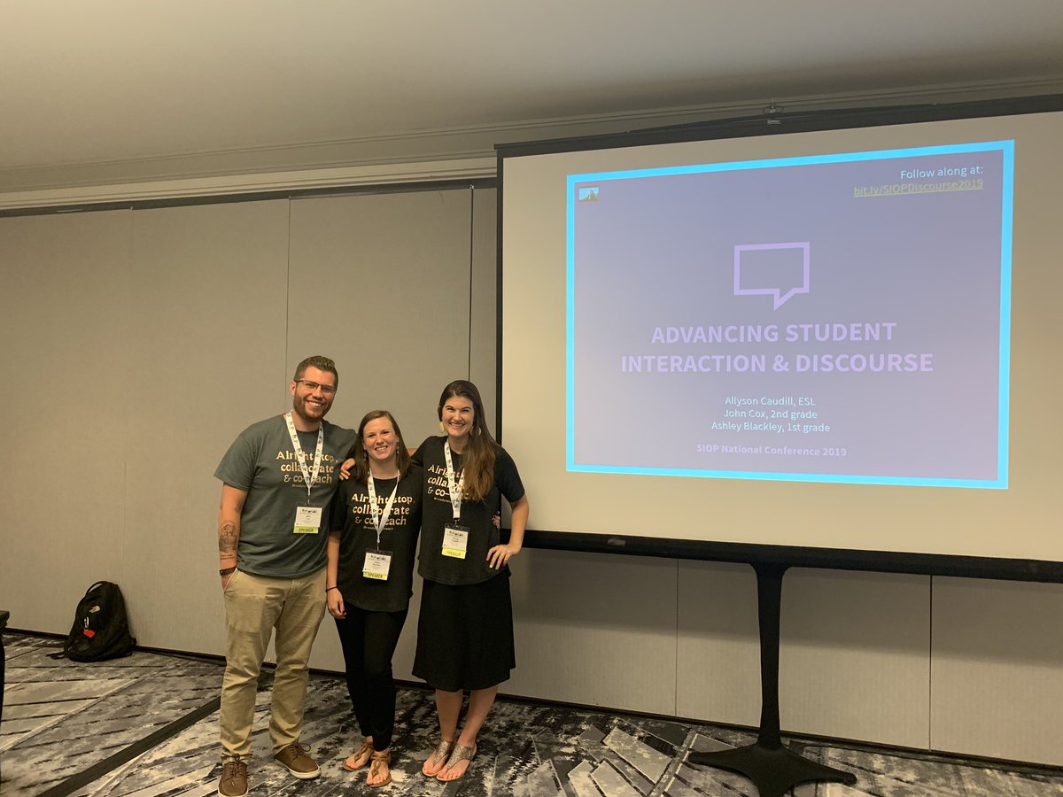 These 3 make my heart smile!They represent everything good about education.  I’m incredibly proud of them! <a href="/caudilal3/">Allyson Caudill, NBCT</a> <a href="/misterjohncox/">John Cox</a> <a href="/ashleyinfirst/">Ashley Blackley, NBCT</a> @BarwellES #SIOP2019