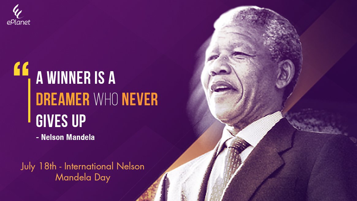 ePlanetComm's tweet photo. ePlanet salutes a great hero who was not only an activist but a philanthropist for humanity.

#NelsonMandelaInternationalDay #NelsonMandelaDay #NelsonMandela #Hero #Activist #Philanthropist #Humanity #Winner #Dreamer #ePlanetPak #ePlanet #EPC https://t.co/92l5tnyITD