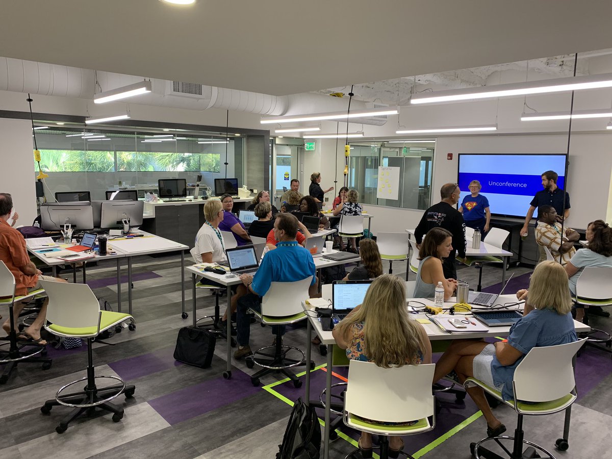 TampaBaySTEM's tweet photo. Thrilled to be here with so many #STEMtastic educators at this week’s #Code workshops at @educationUSF @GoUSFSP 🚀💻🚀💻🚀💻 @codeorg @HillsboroughSch @Hillsedufnd @my_pcs @pascoschools @sarasotaschools @Manateeschools https://t.co/NpGHFv7Rpf