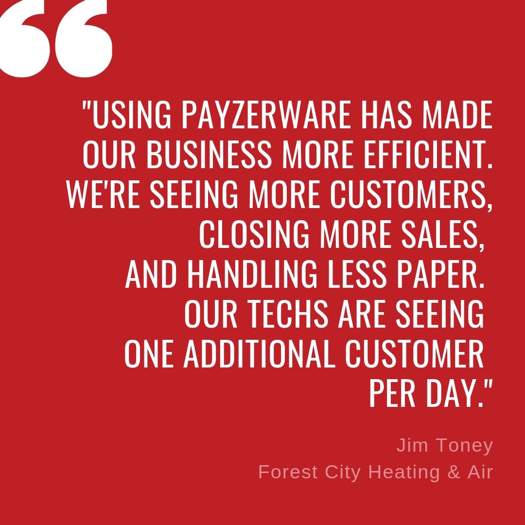 wexfsm's tweet photo. What could one additional job per day do for your business? See a free demo of #Payzerware and find out! https://t.co/vyQcYera5A
#HVACSoftware #contractorsotware #businessmanagement https://t.co/UXKFyFSaEZ