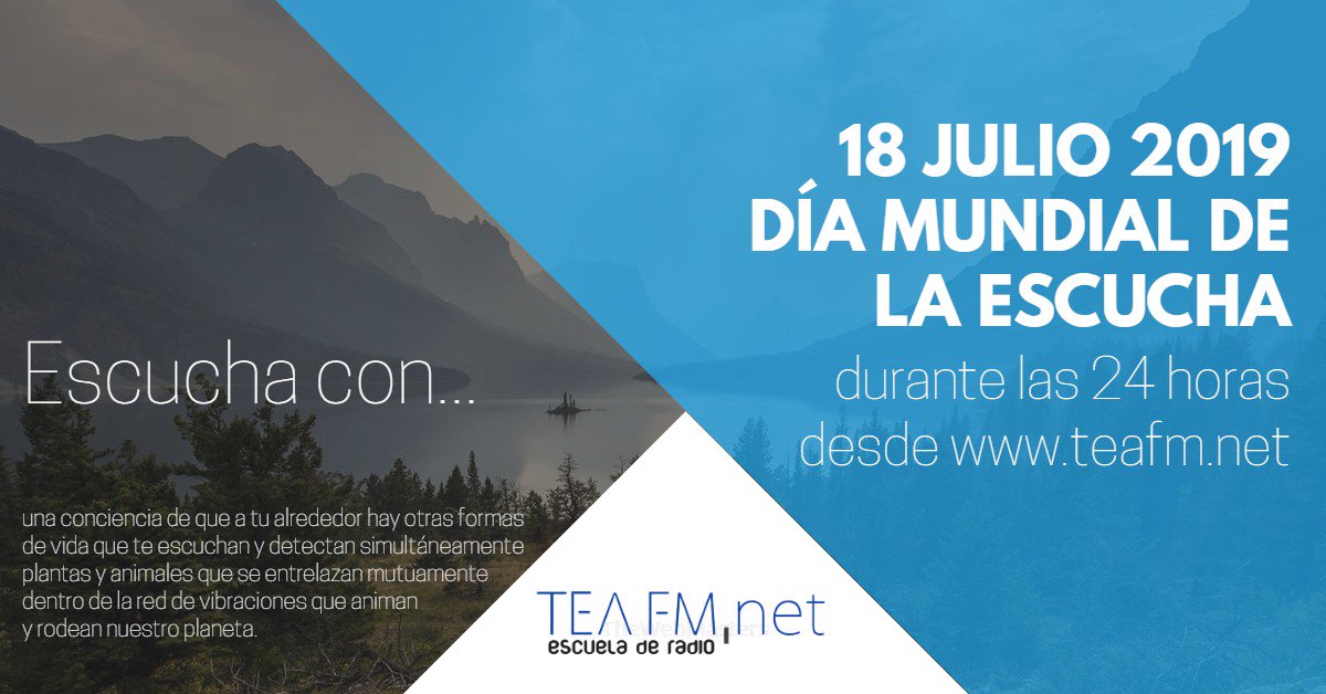 Mañana es el #WLD2019 
Te invitamos a pasarlo con nosotros, escuchando el mundo a tu alrededor de forma creativa.
