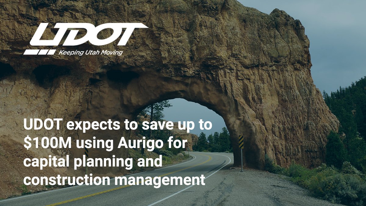 Aurigo_Software's tweet image. @UtahDOT expected to save up to $100 million using @Aurigo_Software for capital planning and construction project management. 
aurigo.com/case-study/uta…
#InfrastructureSuccess #EnterpriseSoftware #cloud #software #saas