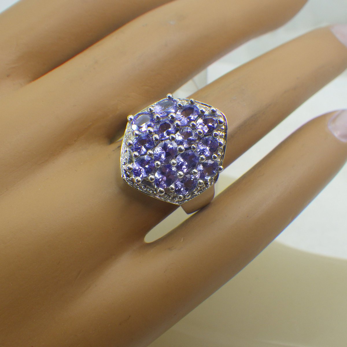 Excited to share the latest addition to my #etsyshop: #Tanzanite Gemstone Ring #Sterling Hexagonal Shape #PartyJewelry Genuine Tanzanite Gemstones Purple gems #BlingRing Gift For Her Fine Jewelry etsy.me/2SjgwvP #jewelry #ring #VintageLoveByDiana