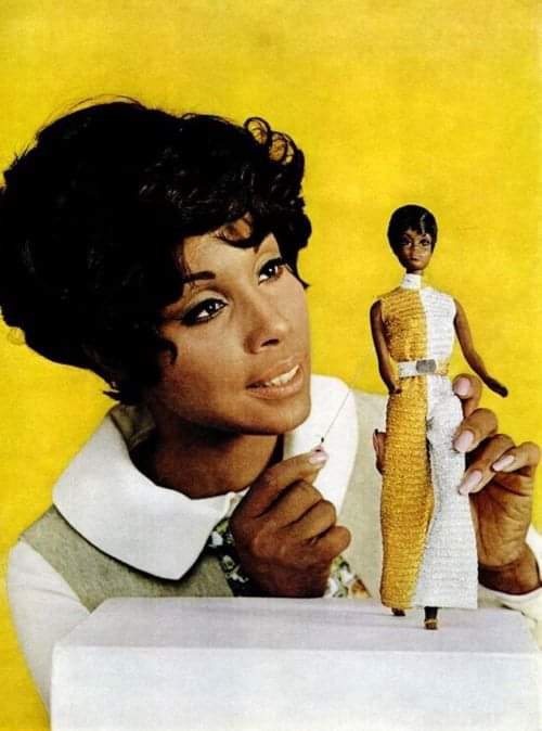 Happy birthday Diahann Carroll  with her Barbie Doll.  