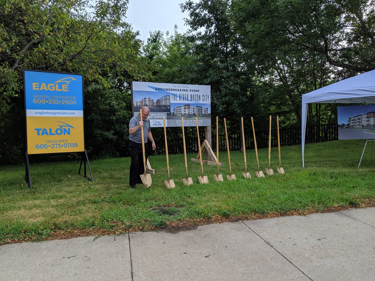 Setting up for groundbreaking on the 133 unit downtown Mason City apartment and townhome project at 10. Pumped to partner with Talon Construction on this big project for North Iowa! <a href="/NIC_EDC/">North Iowa Corridor</a> <a href="/masoncityiowa/">Mason City</a> <a href="/ChamberMC/">Mason City Chamber</a> <a href="/globegazette/">Globe Gazette</a> <a href="/KIMTNews3/">KIMT News 3</a>