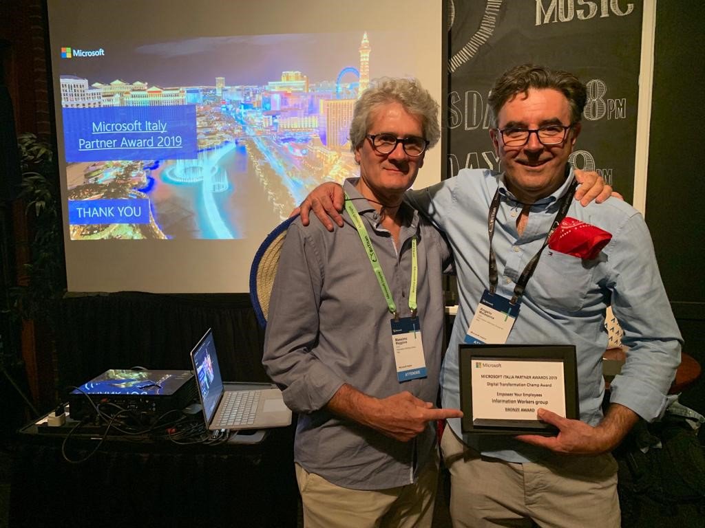 IWGroup_Srl's tweet photo. We won at @Microsoft Inspire 2019 in Las Vegas, for the "Empower Your Employees Award" category.
Our IP Solution is a great Team result! #IWGroup_Srl https://t.co/yq4JpYyfOX