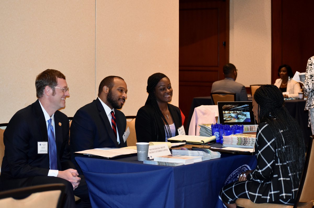 Macon_DA's tweet photo. We're at the National Black Prosecutors Association job fair today interviewing applicants to join our team. If you're at the conference, come visit our table in Ballroom D. For more information about jobs in our office, visit https://t.co/8NfhzrL5D1
#NBPA #NBPA2019 #NBPAAtlanta https://t.co/07uRWczAe7
