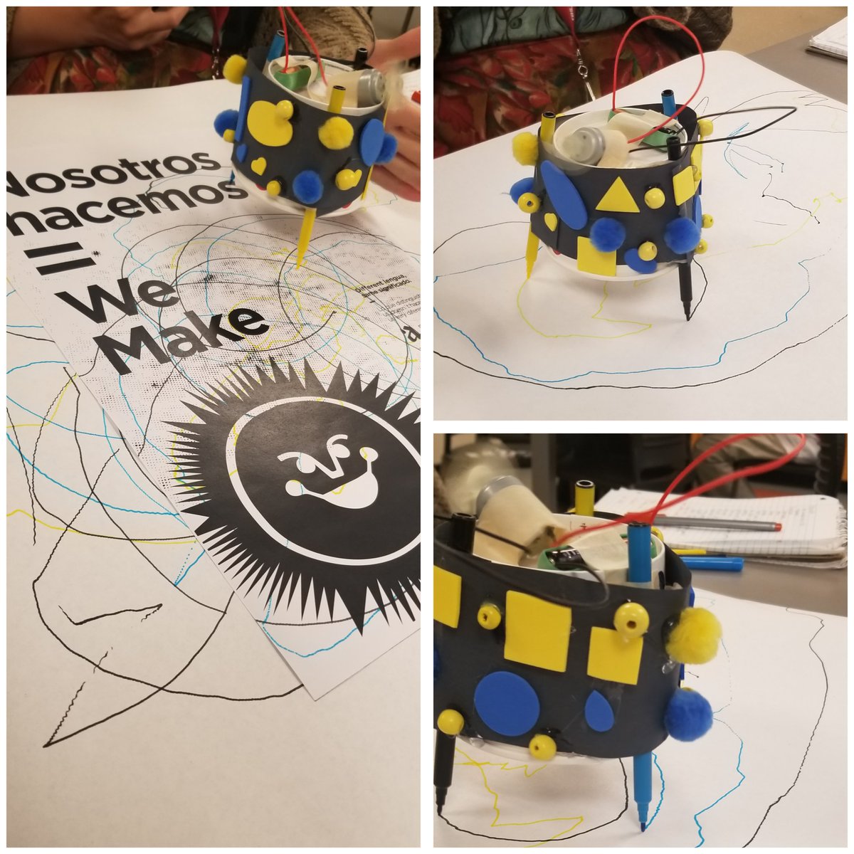 Started the day at #MECbootcamp making <a href="/EdgewoodPrimary/">Edgewood Primary</a> themed drawing robot with <a href="/Miss_Zapien/">Miss Zapien</a> and <a href="/CyliaxMs/">Lucie Cyliax</a>