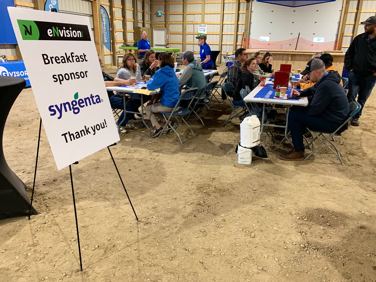 NutrienAgCda's tweet photo. Rise and shine! #eNvision19 attendees are kicking off their day at @AginMotion with breakfast courtesy of @syngentacanada! #AIM19 https://t.co/rlMQGS1im9