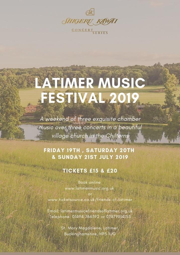 Rebecca_Cello's tweet image. LATIMER MUSIC FESTIVAL: THIS WEEKEND! Excited to perform beautiful music alongside fabulous colleagues in concerts @ St Mary Magdalene #Latimer 19-21 July. Tickets selling fast but please come- we’d love a full house for every concert &amp;amp; would love to see friends in the audience!