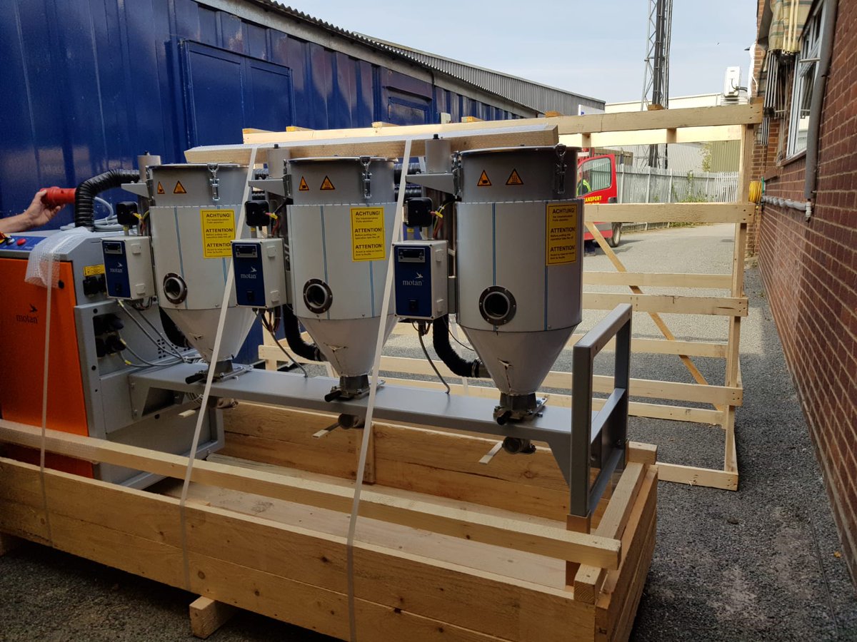 New 3 #Motan 30 litres dryer #plastic drying arrived today this will help our day to day #Production