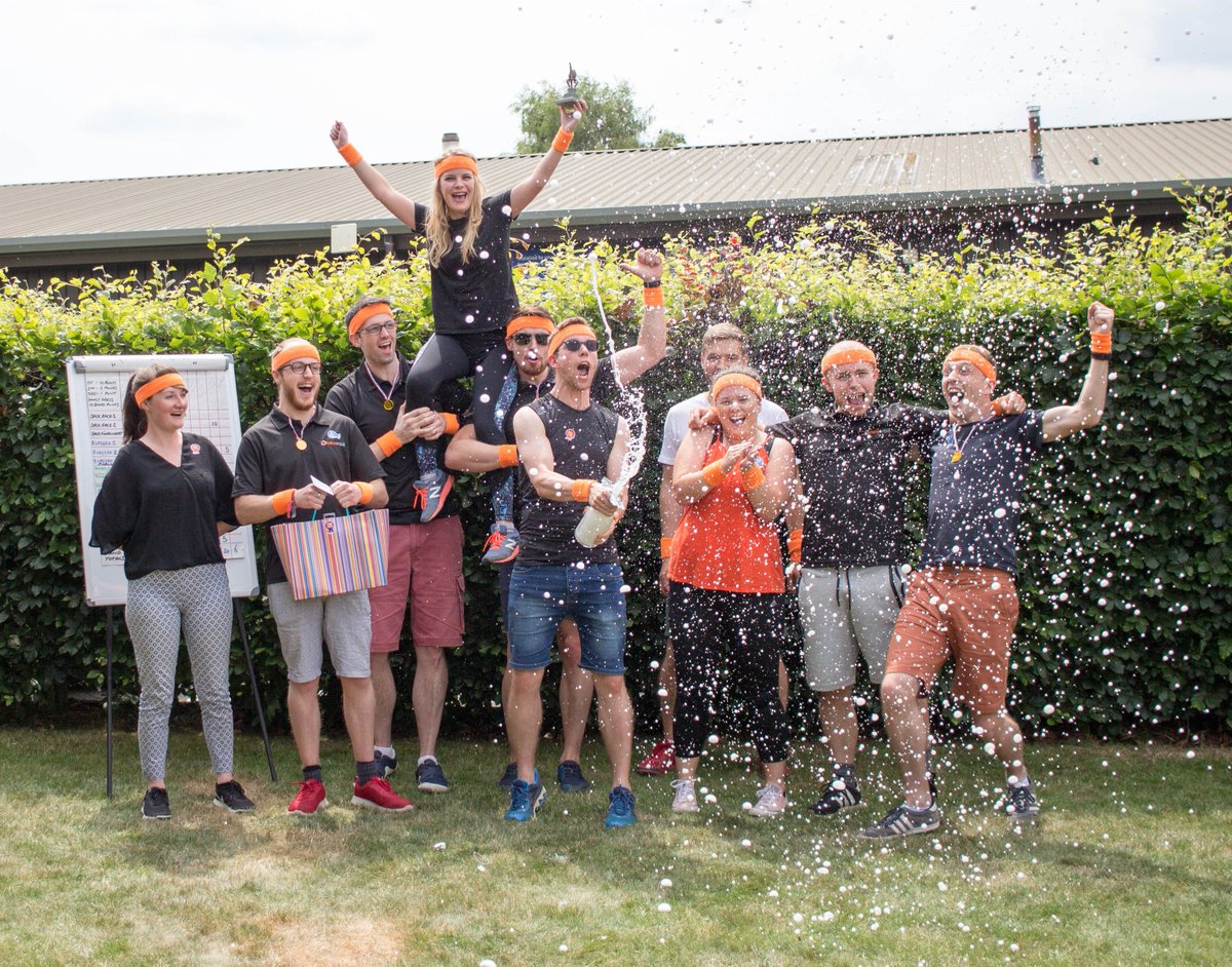 NewOrbitLtd's tweet photo. @Jennings_ Tenant's Sports Day 2019 - we had an absolute blast! Serious pre-game faces, winners celebrations and the amazing 3D printed winners trophy from @E3DOnline https://t.co/JQGbS9kr7g