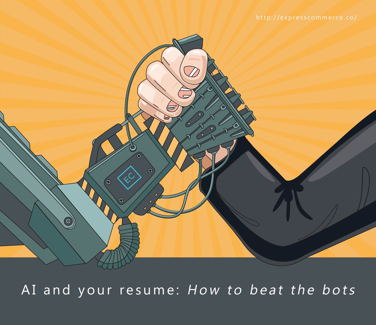 ExpressCommCo's tweet photo. "#AI and your #resume: How to beat the #bots." https://t.co/OyvobzcwCk #ui #deeplearning #programming #algorithms #machinelearning #automation #datamanagement #neuroscience #expresscommerce #python #bigdata #iot #myth https://t.co/FrijvxbDN1