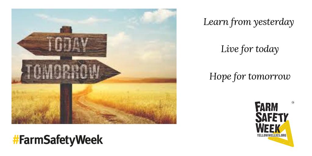farmsafetywales's tweet photo. ๐Dysgwch wrth ddoe
Byw ar gyfer heddiw
Gobeithiwch ar gyfer yfory๐
๐Learn from yesterday
Live for today
Hope for tomorrow ๐
โ๏ธโ๏ธ
#FarmSafteyWeek #WythnosDiogelwchFferm
@yellowwelliesuk https://t.co/GfAI6rAbD0