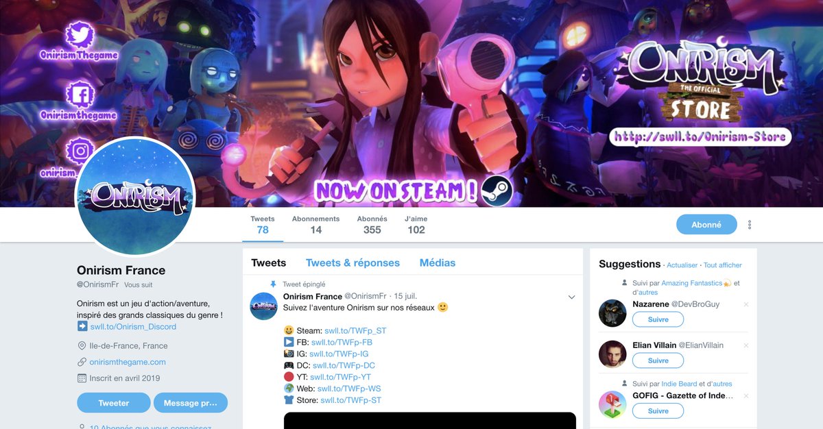 OnirismThegame's tweet photo. Onirism is still growing! We know we have a big community in 🇫🇷 France. This is why we made another Twitter account named @onirismfr. Do not hesitate to follow it! 😀

#indiedev #gamedev #indiegame #IndieGameDev https://t.co/b6swdgXpCA