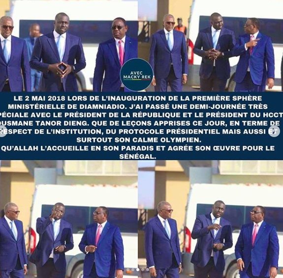 NiangPrin's tweet photo. Son excellence le président Macky Sall rend hommage à Mr ousmane tanor dieng! https://t.co/w96SApCiR2