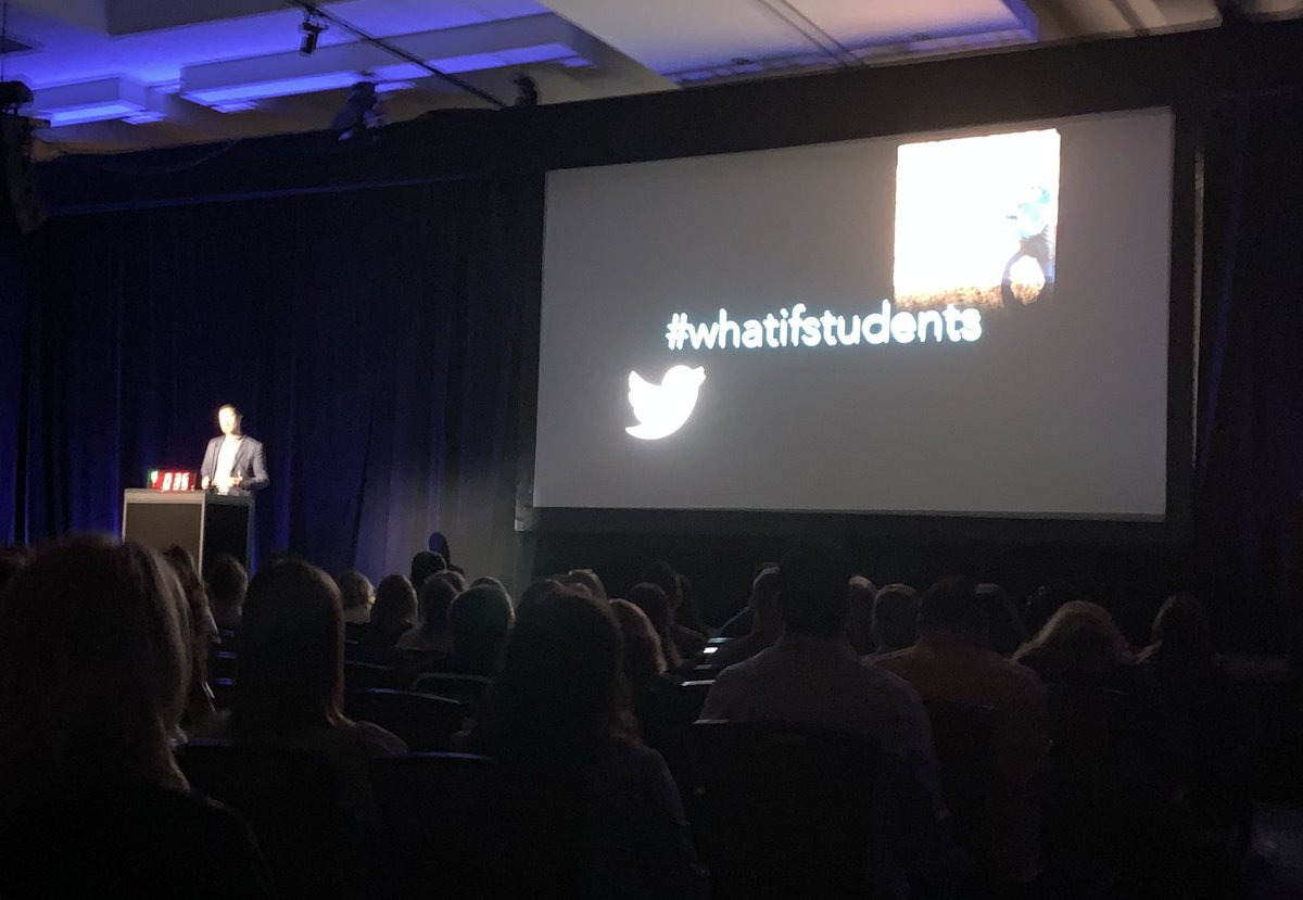 DrTerriC's tweet photo. @Jay__Dubois challenges us all to tweet #whatifstudents to dream big for those we teach #ade2019 #showcases https://t.co/kSpsd4sDrs