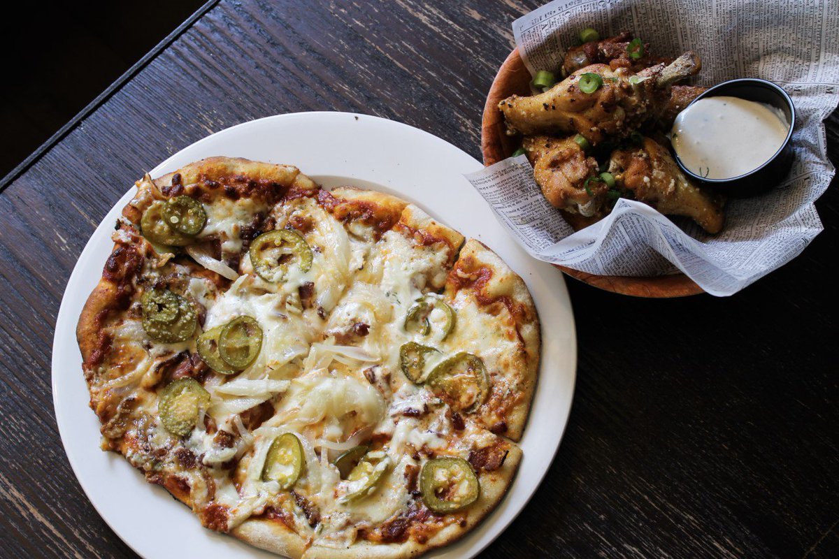 SPECIALS! These specials are absolutely worth a try. Our delicious Garlic-Parmesan Wings and Pizza Special which is topped with bacon, jalapenos, and caramelized onions. YUM 😋