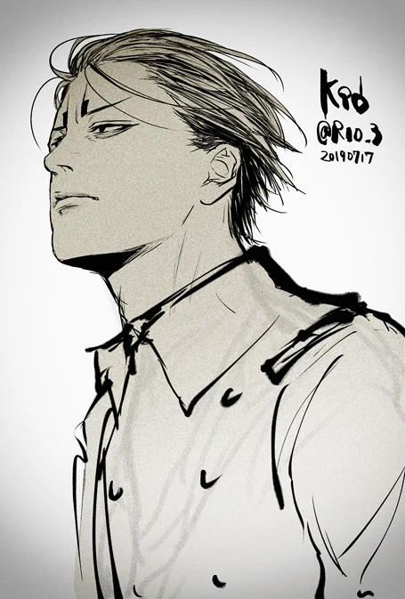 寝る前の落描き鯉登くん。 #K96GK 