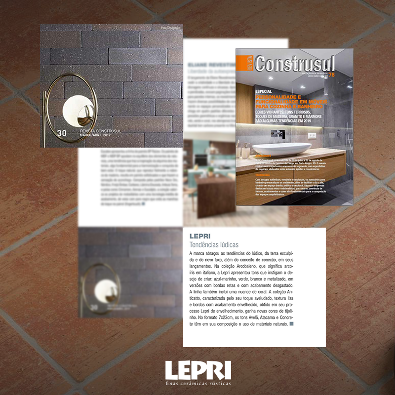 lepriceramicas's tweet photo. "A marca abraçou as tendências do lúdico, da terra esculpida e do novo luxo, além do conceito de conexão, em seu lançamentos."  Confira a matéria da Revista Construsul sobre os lançamentos da Lepri: https://t.co/NKRqgnBemg
.
#lepri #lepriceramicas #revestimentos #ecologicos https://t.co/CgcHI3BHAJ