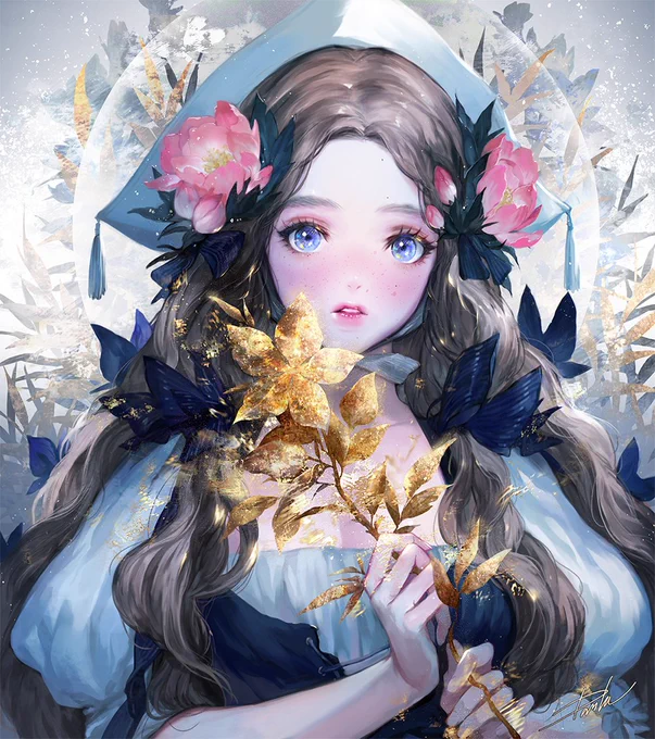Golden flower.  2019.03. 