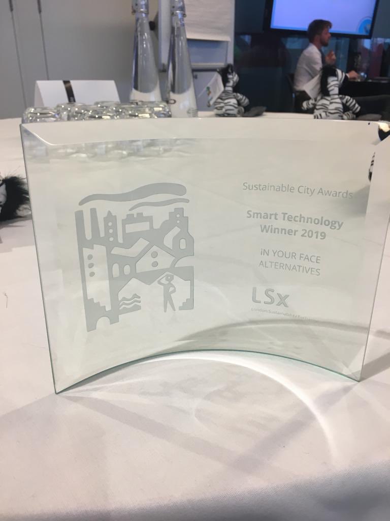 kkrupas's tweet photo. Congratulations to @iYFALondon on winning the smart technology award at @SusCityAwards this evening and all the work they have done with @Brent_Council for a #plasticfreewembley. Thank you to @MattDibben1 and his team at Brent for working so hard on this. https://t.co/b05wd3lear