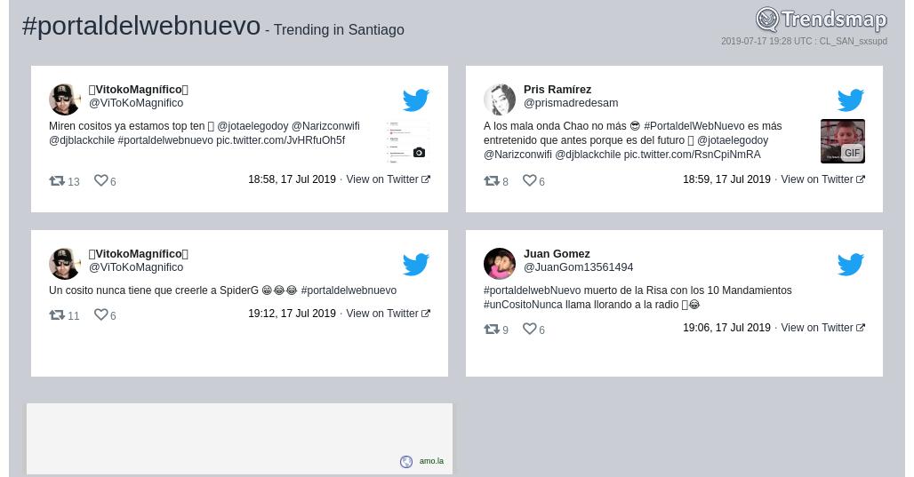 TrendsSantiago's tweet image. #portaldelwebnuevo es ahora una tendencia en #Santiago

trendsmap.com/r/CL_SAN_sxsupd