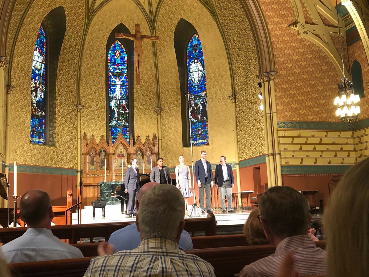 LyricOpera's tweet photo. Bravi to #LyricROC Ensemble members Christopher Kenney, Kayleigh Decker, and Anthony Reed for a wonderful #RushHourConcert last night and thanks to everyone who joined us at @StJamesChicago! https://t.co/YrA4x0iOpD