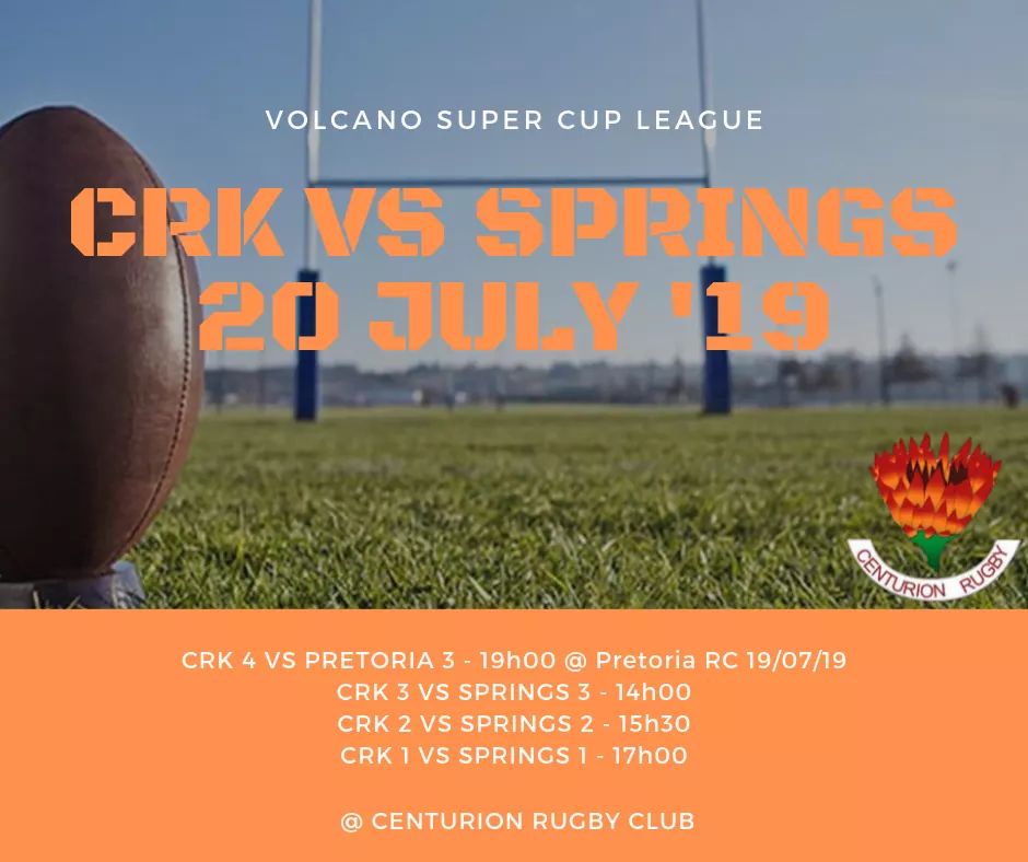 Centurion_Rugby's tweet photo. Come and support the teams this weekend!

No cooler boxes allowed. Parking R20 per car.

#centurionrugby #clubrugby #nevergiveup https://t.co/z9J7fWKNA2