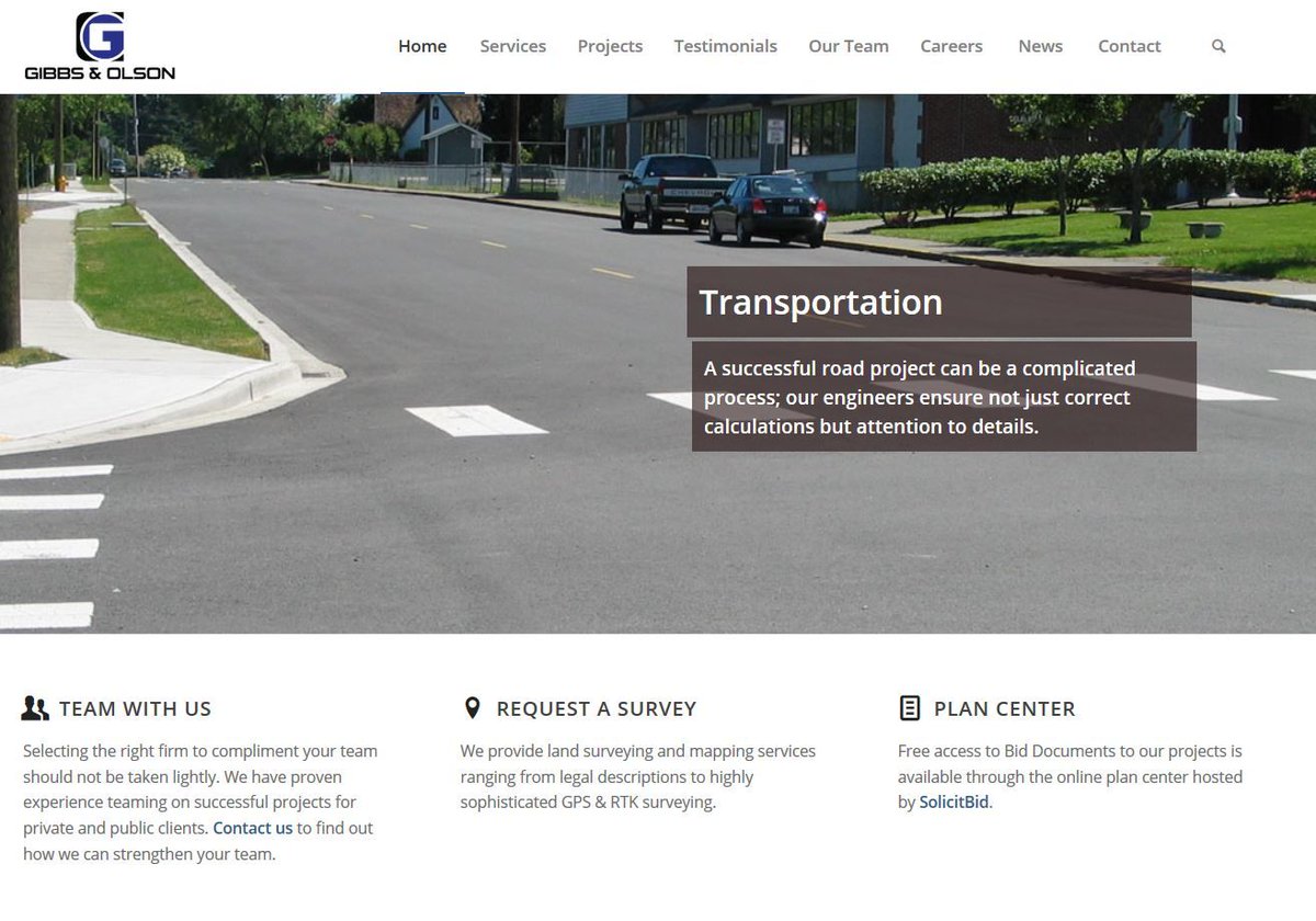 GibbsOlson's tweet image. A successful road project can be a complicated process. Our engineers ensure not just correct calculations but attention to details. Visit buff.ly/2pDbsEY to find out how we can help you. #RoadwayDesign #IntersectionDesign #PavementRehab