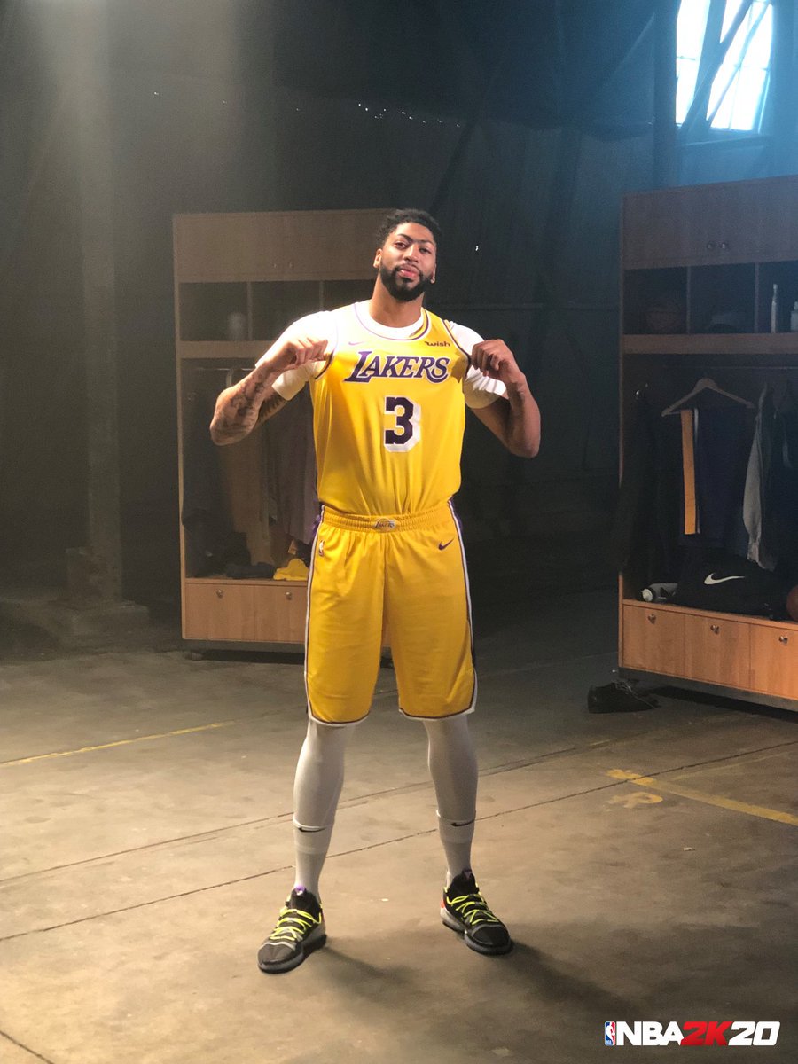 AD in full Lakers uni for the first time 🔥 

(via <a href="/NBA2K/">NBA 2K</a>)